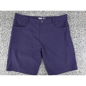Straight Down Mens Golf Shorts 36 Purple Performance Stretch Flat Front Athletic